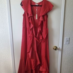 Max Studio Red Wrap Dress - 1X